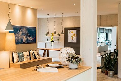 Lobby im Familienhotel Strandkind an der Ostsee