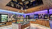 Moderner Buffet-Bereich im Familienhotel Seeklause an der Ostsee.