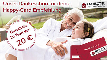 Unser Dankeschön für deine Happy-Card Empfehlung Grafik
