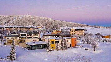 Familienhotel Elldus Resort im Erzgebirge Ansicht im Winter