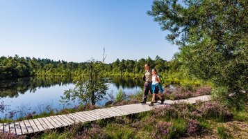 Sonne genießen und losgehen. Das können Paare im Wanderurlaub der Lüneburger Heide.