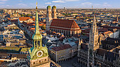 Die Stadt München von oben.