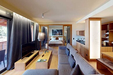 Einblick in die Midi-Suite im Familienhotel Ulrichshof im Bayerischen Wald