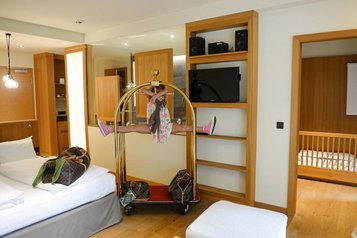 Einblick in die Midi-Suite im Familienhotel Ulrichshof im Bayerischen Wald