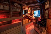 Gemütliche Sauna im Wellness-Spa-Bereich im Familienhotel Elldus Resort im Erzgebirge 