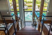 Eingang in den Elternspa mit vielen Ruhemöglichkeiten im Familienhotel Ulrichshof im Bayerischen Wald