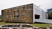 Das Römer-Museum "Aguntum" von außen bei Dölsach in Tirol.