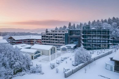Die Haus Ansicht vom Ulrichshof im Winter.