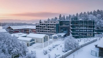 Die Haus Ansicht vom Ulrichshof im Winter.
