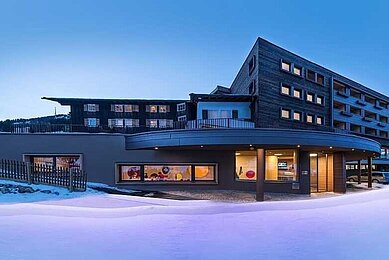 Familienhotel Alphotel in Kleinwalstertag an einem schlnen Wintertag.