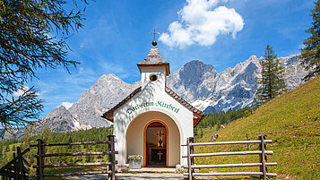 Eine Bergkirche in der Steiermark.