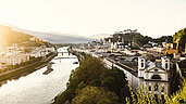 Blick auf die Altstadt von Salzburg. 