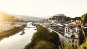Blick auf die Altstadt von Salzburg. 