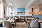 Helles und modernes Restaurant im Familienhotel Amiamo