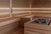 Holzsauna im Familienhotel Gorfion in Liechtenstein