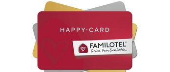 Familotel Happy Card rot, Gold und Silber