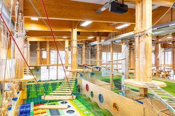 Große Indoor-Kinderspielwelt im Familienhotel Feldberger Hof.