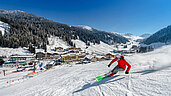 Skifahren im Skigebiet Zauchensee im Familienhotel Zauchenseehof im Salzburger Land