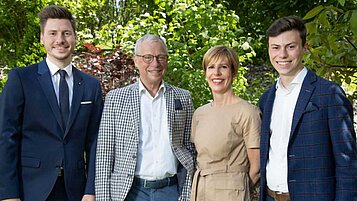 Gastgeberfamilie Kohler vom Familienhotel Engel Gourmet & Spa in Südtirol.
