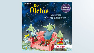 Das Cover des Kinderhörbuchs "Die Olchis - Das große Weltraumabenteuer"