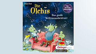 Das Cover des Kinderhörbuchs "Die Olchis - Das große Weltraumabenteuer"